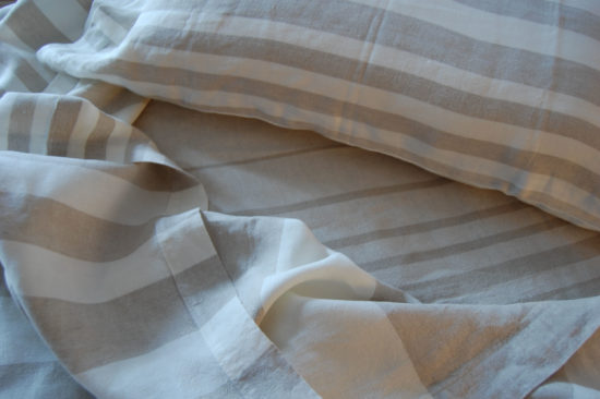 Handwoven Linen Bedspread by Suzi Ballenger